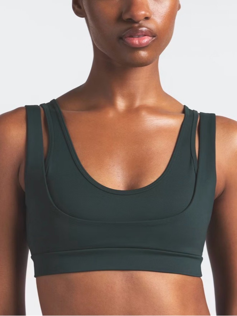 SKIMS-NIKE Double-Strap Scoop Bra in Dark Teal